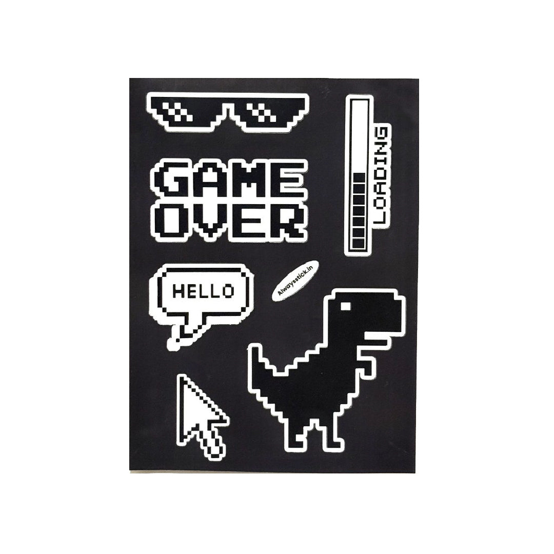 Pixelated Laptop Stickers