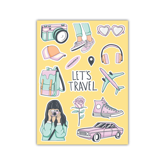Let's Travel Girls Stickers